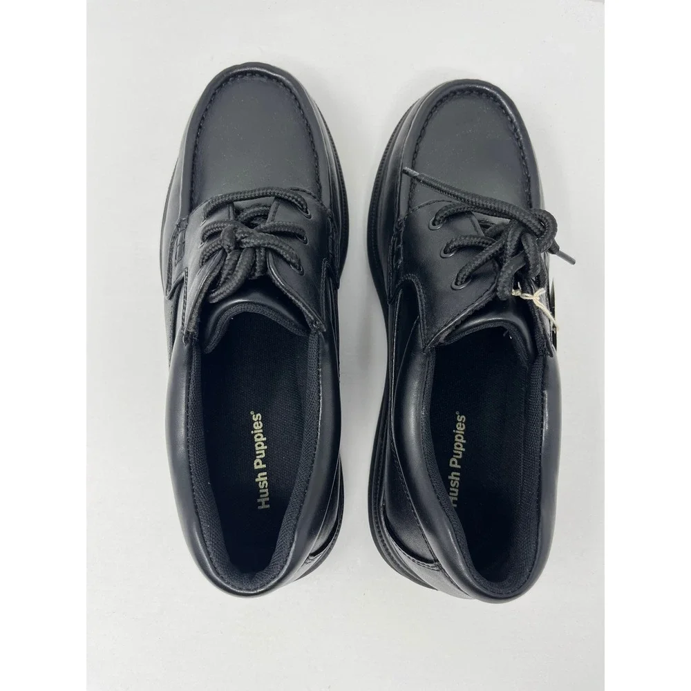 Hush Puppies Mens Zero G Black Leather Oxford Shoes Wide H18770 Size 10W